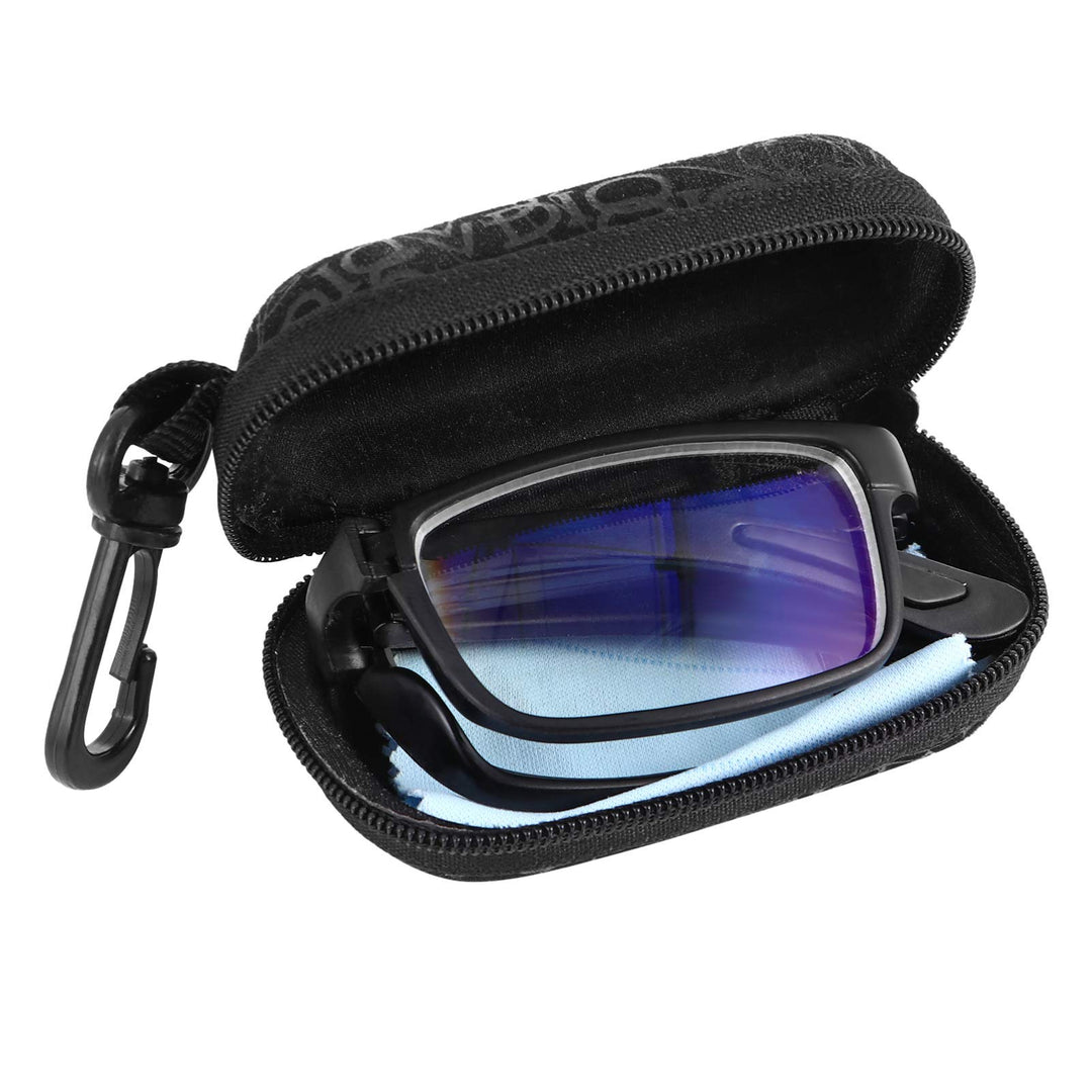 EXCEART - 2.0 Nearsighted Glasses Folding Reading Glasses Black Myopia Glasses Long Distance Eyeglasses with Portable Case
