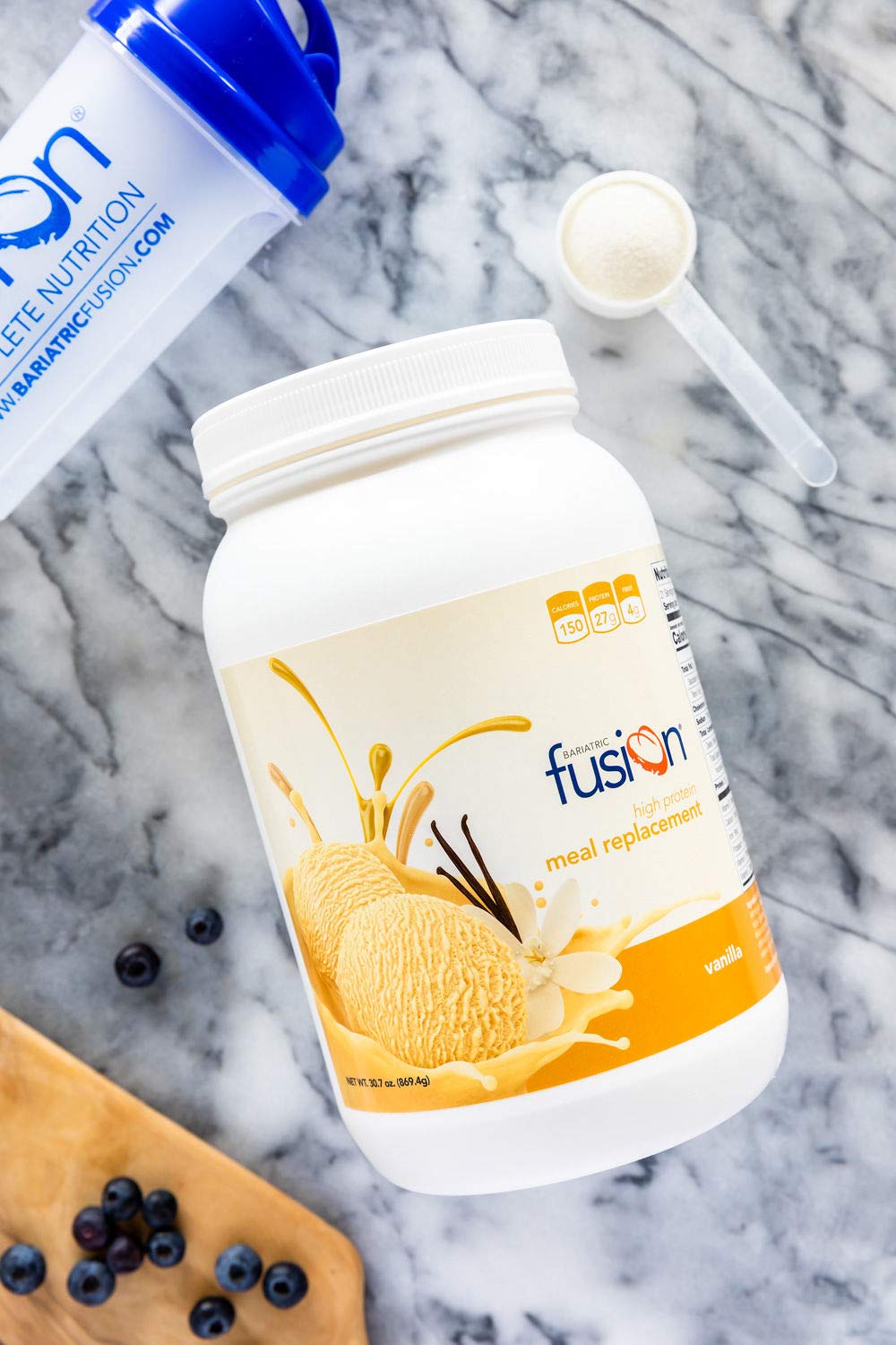 Vanilla High Protein Meal Replacement Shake | 27g Whey Isolate Bariatric Protein Powder | Lactose Free Whey Protein Powder | Gluten and Sugar Free | 21 Servings