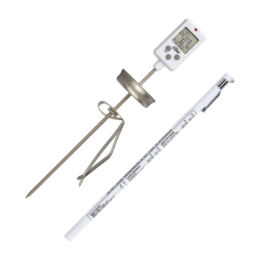 Digital Candy Thermometer Long 8&#39;&#39; Stainless Steel Stem, Adjustable Pot Clip, Preset Candy Stages with Audio/Visual Alerts, Instant Read For Cooking, Deep Frying &amp; Oil - DTC450
