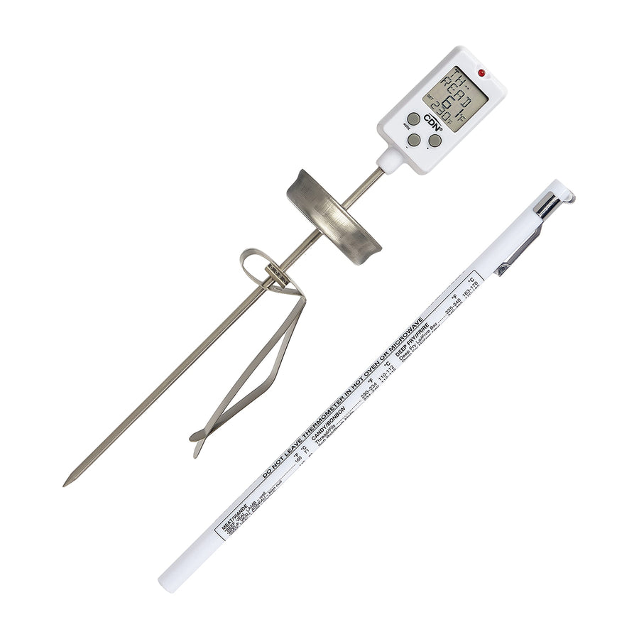 Digital Candy Thermometer Long 8'' Stainless Steel Stem, Adjustable Pot Clip, Preset Candy Stages with Audio/Visual Alerts, Instant Read For Cooking, Deep Frying & Oil - DTC450