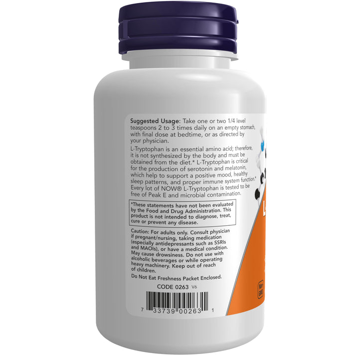 Supplements, L-Tryptophan Powder, Free-Form, Supports Relaxation*, Amino Acid, 2-Ounce