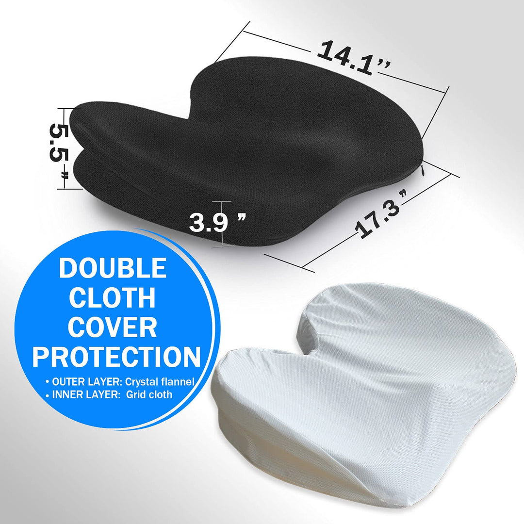 Seat Cushion for Office Chair Car Seat Cushion Memory Foam Seat Cushion to Relieve Hip and Tailbone Pain Suitable for Office Chair Gaming Seat and Car Seat