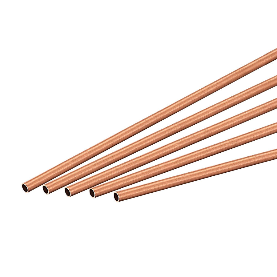 Copper Round Tube 2mm OD 0.2mm Wall Thickness 300mm Length Pipe Tubing 5 Pcs
