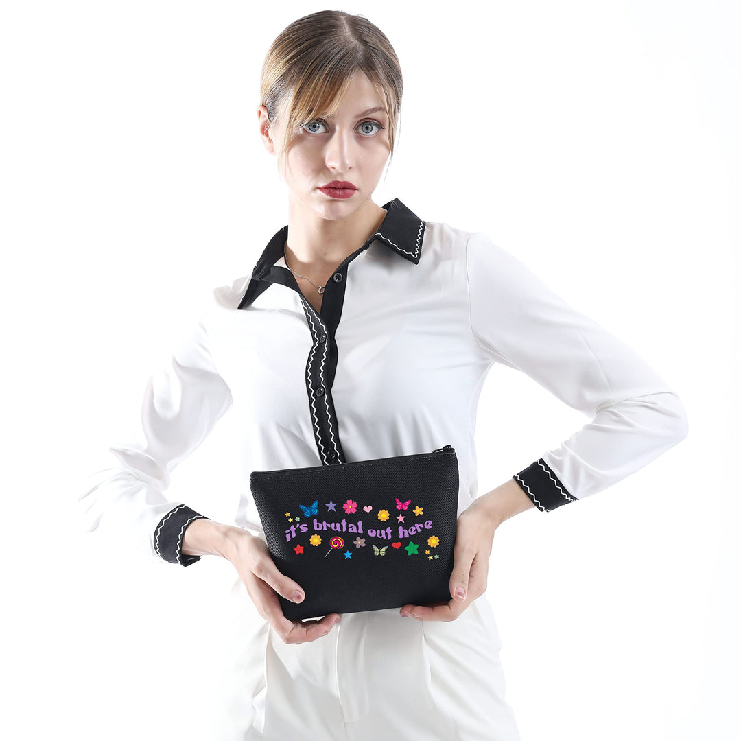 XYANFA Singer Makeup Bag Fans Gift singer Cosmetic Bag for Girls Music Lover Gift (brutal out here)