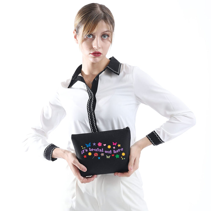 XYANFA Singer Makeup Bag Fans Gift singer Cosmetic Bag for Girls Music Lover Gift (brutal out here)