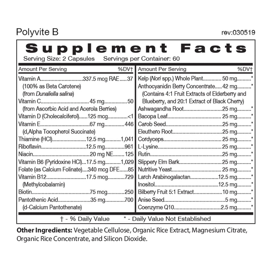 - Polyvite B 120 vcaps
