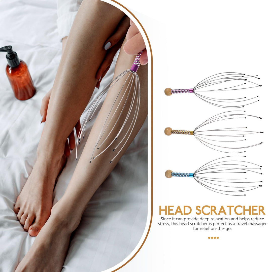 ROSENICE Scalp Massager 3pcs Hand Held Therapeutic Head