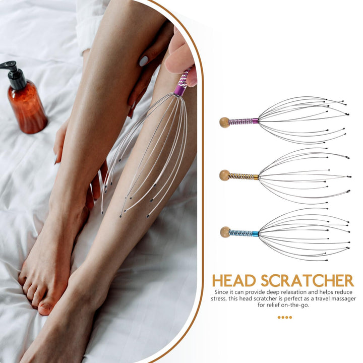 ROSENICE Scalp Massager 3pcs Hand Held Therapeutic Head