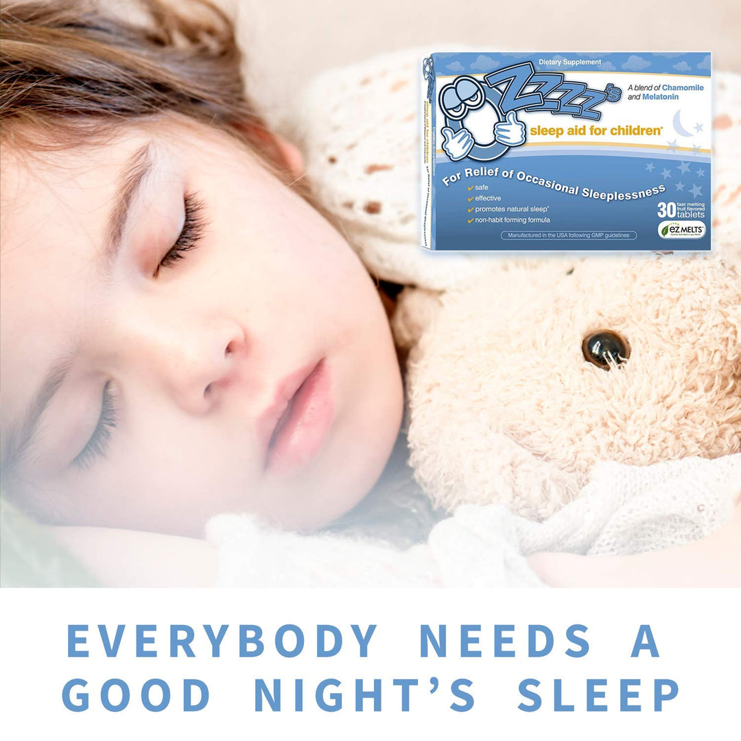 OZzzz’s Sleep Aid for Children, with Melatonin and Cham