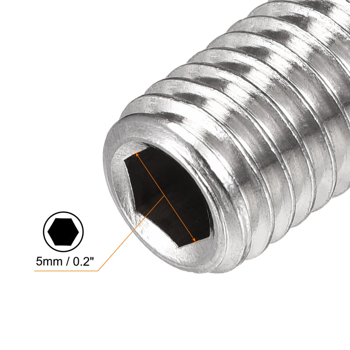 uxcell Ball Point Set Screws, M10 x 16mm 304 Stainless 