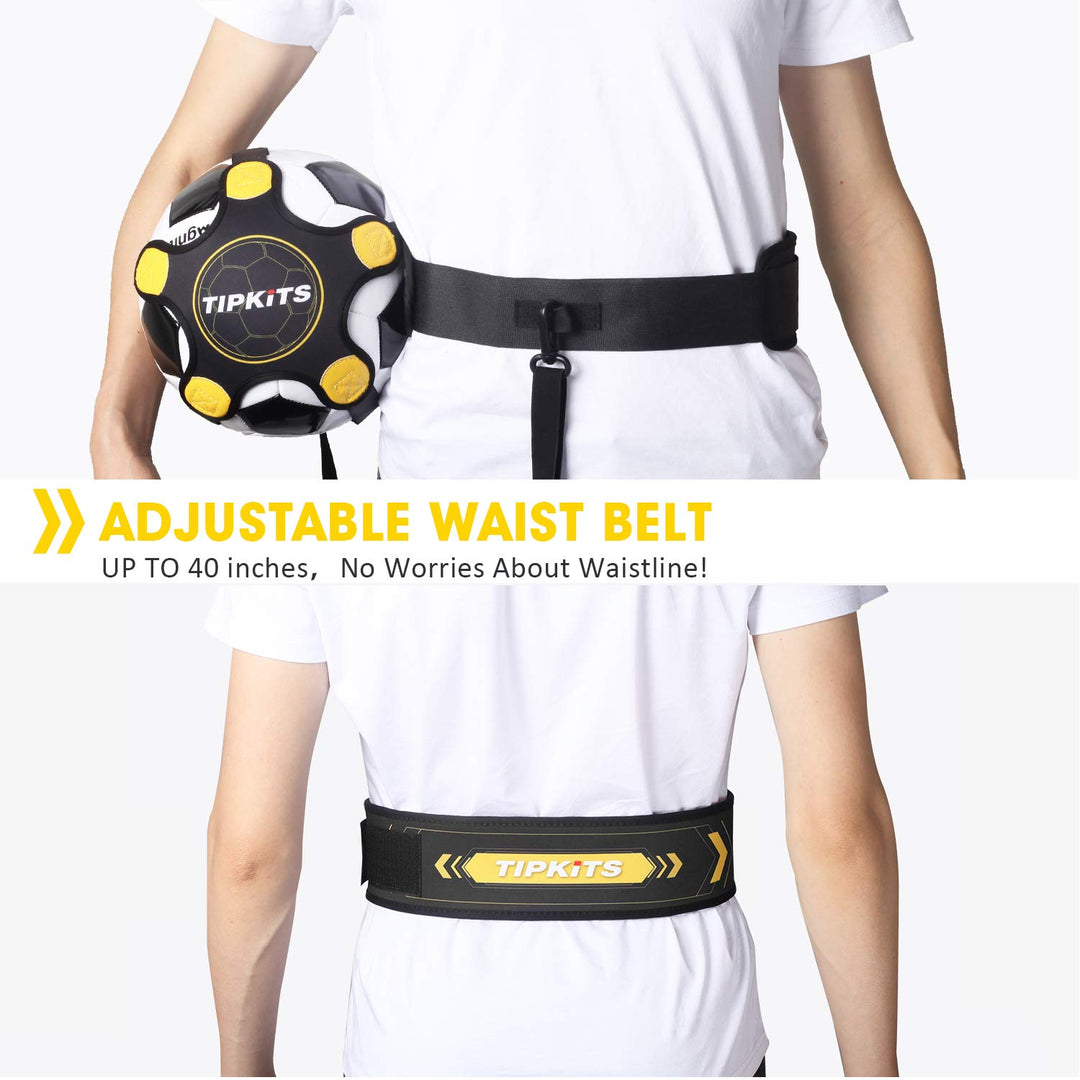 Soccer Training Equipment for Kids Adults, Solo Soccer Trainer Belt, with Upgraded Leather Fixation