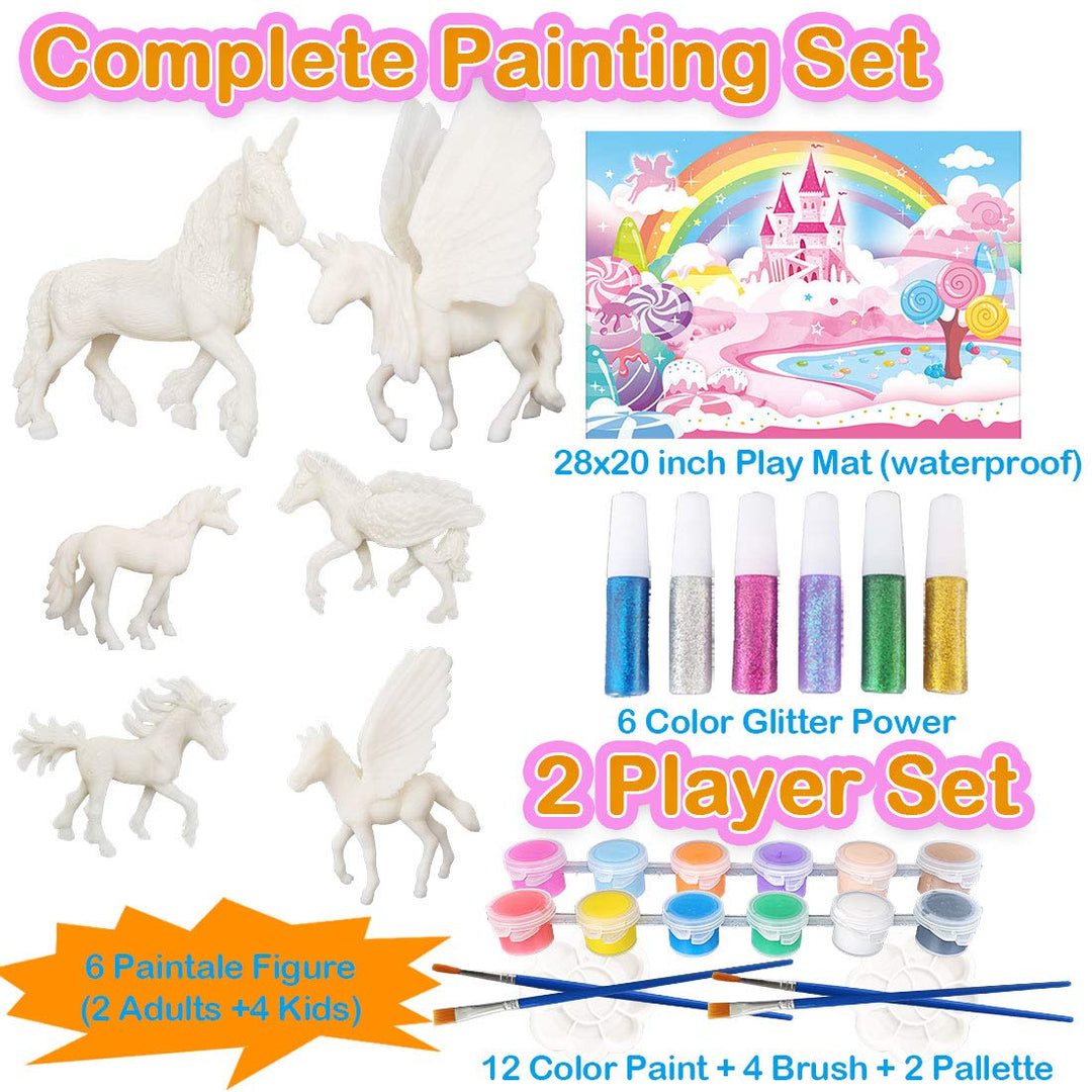 Unicorn Painting Kit - Paint Craft for Girls, Arts and Crafts for Kids Age 4-9 - DIY Unicorn Party Favors and Activities