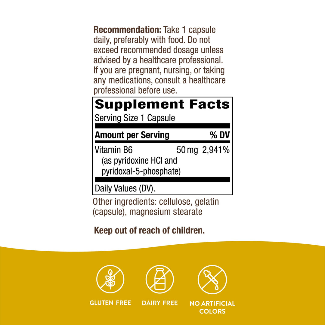 Nature&#39;s Way Vitamin B-6 Supplement, Cellular E