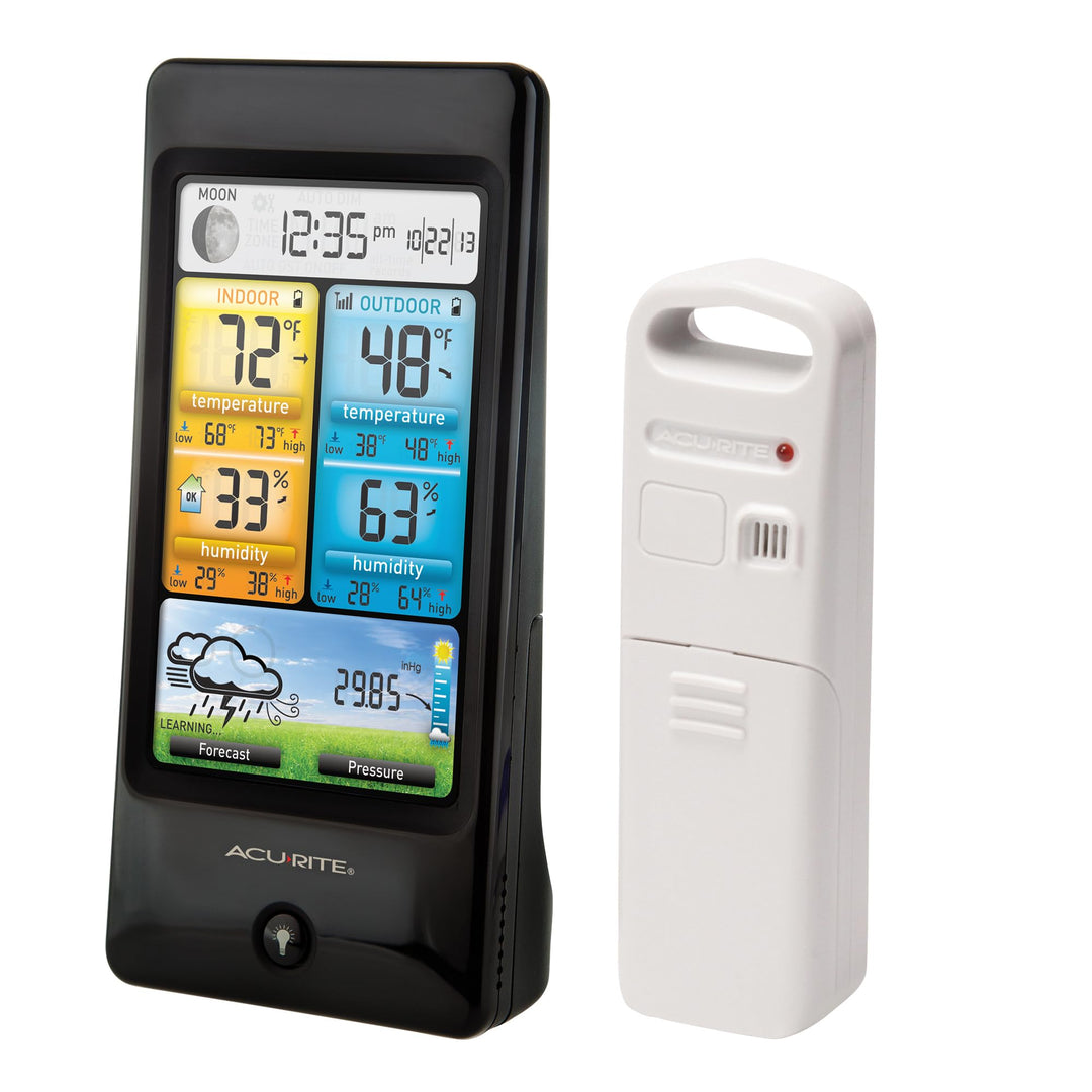 AcuRite 02016 Color Weather Station with Forecast/Temperature/Humidity, Black