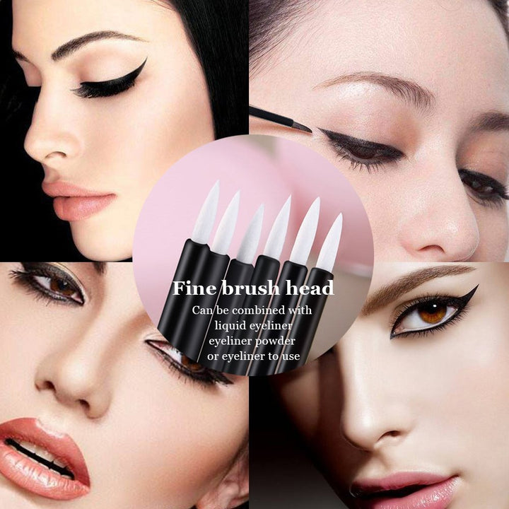 Disposable Eyeliner Brush Eye shadow Applicator Fine Point Eye Liner Pens Lip Liner brushs Cosmetic Wands Makeup Tool set200pcs (Black)