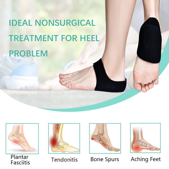 Heel Cups for Heel Pain, Heel Protectors, (2pairs New Material), Heel Support, Heel Cushion, Heel Cups for Plantar Fasciitis, Tendinitis, Heel Spur, Aching Feet Relieve