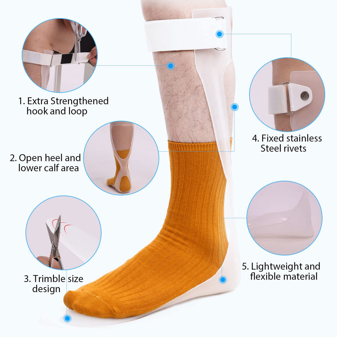 Shuyan Jiao AFO Foot Drop Brace Ankle Foot Orthosis Medical Afo Walking with Shoes for Stroke Hemiplegia Men & Women Left/Right Foot (XL-Left)