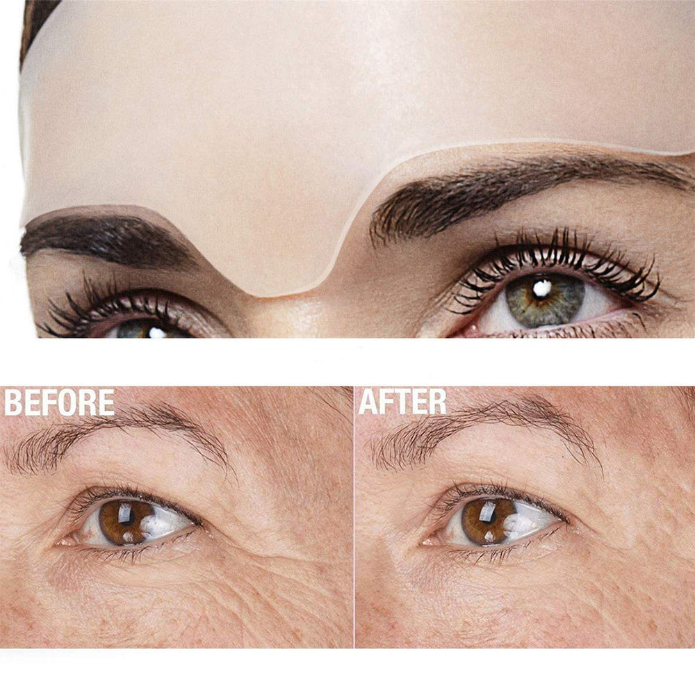 5 in 1 Forehead & Eyes Silicone Anti Wrinkle Pads, Reusable 100% Medical Grade Silicone Decollete Pads for Wrinkles and Fine Lines