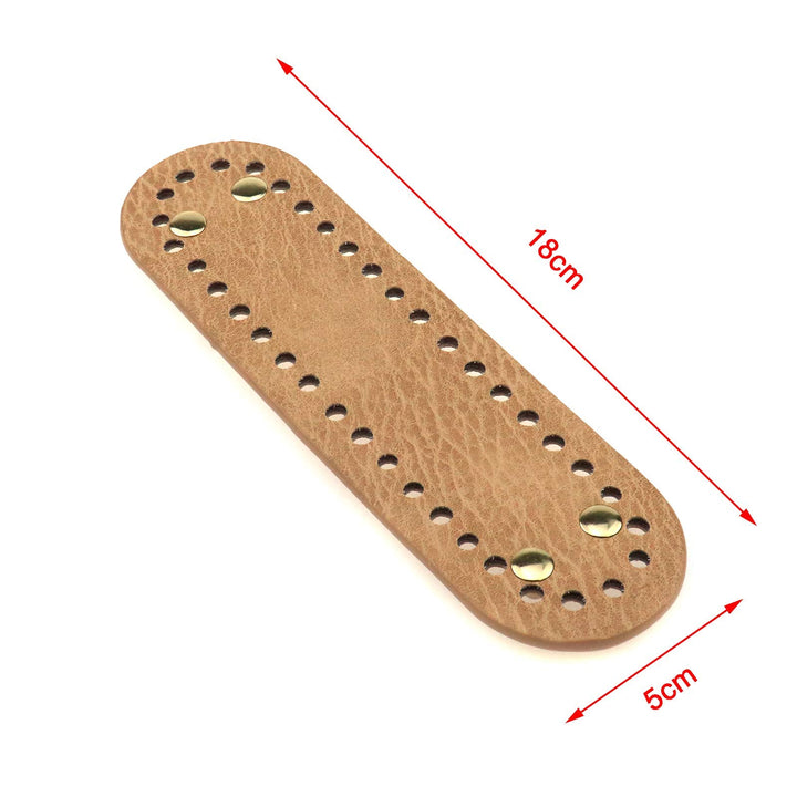 Meprotal 2pcs PU Leather 180x50mm Oval Knitting Crochet