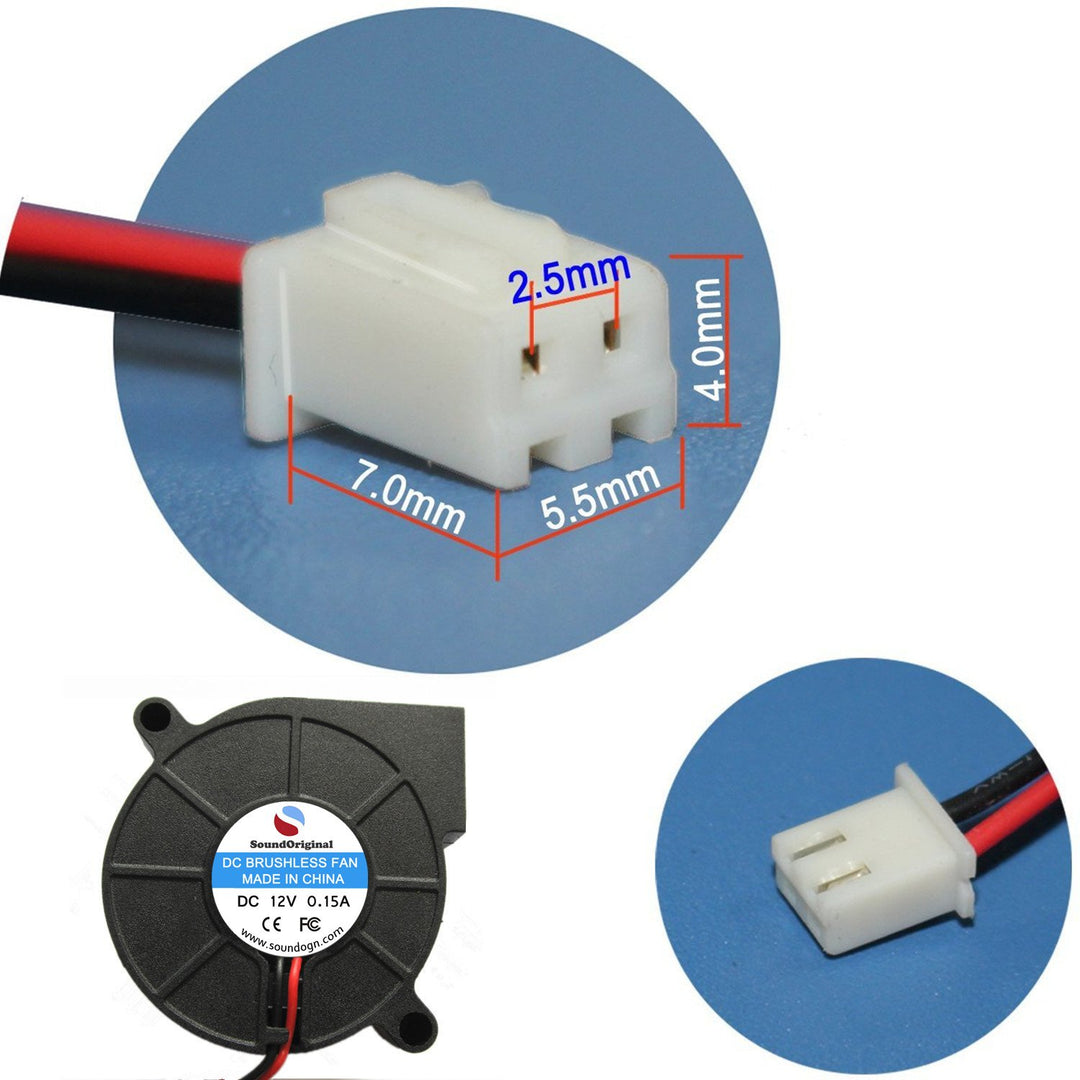 SoundOriginal 2pcs Cooling Blower Fan DC 12V 0.10A~0.15