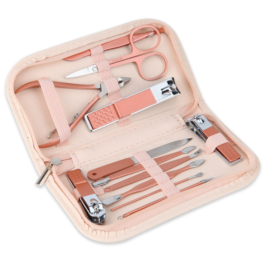 Nail Clippers and Beauty Tool Portable Set, Rose Gold M