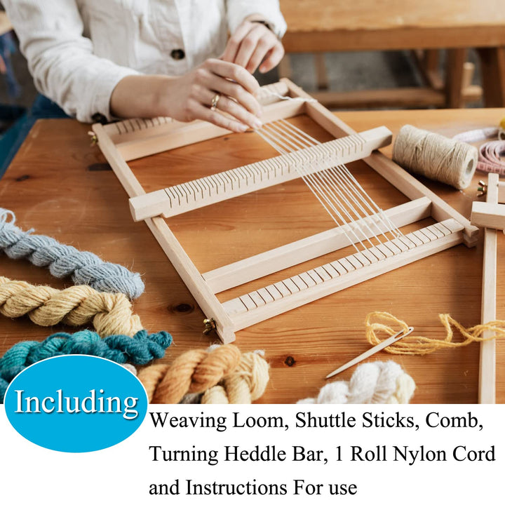 CYCHIRV Weaving Loom Kit, 15.2 H x 9.85 W Wooden Tapest