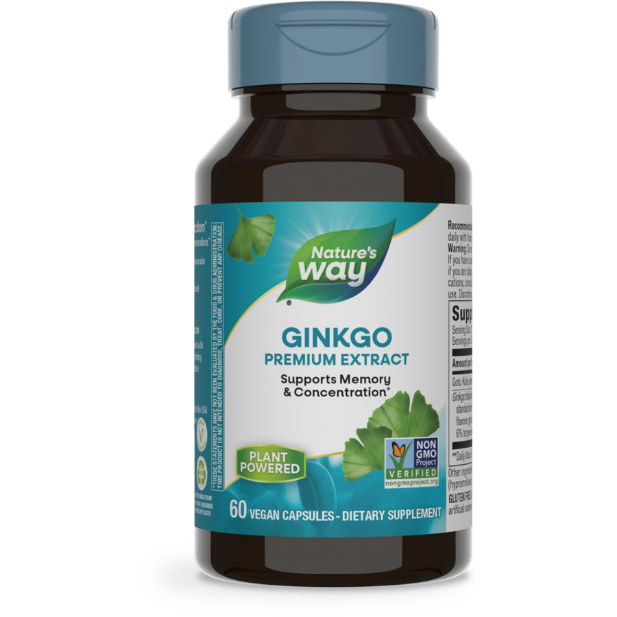 Nature's Way Ginkgo Premium Extract, Supports Memor