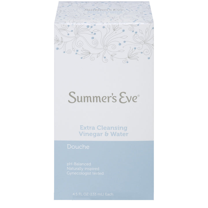 Summer's Eve Douche 4-Pack, Extra Cleansing Vinegar & Water, 18-Ounce Boxes (Pack of 1)