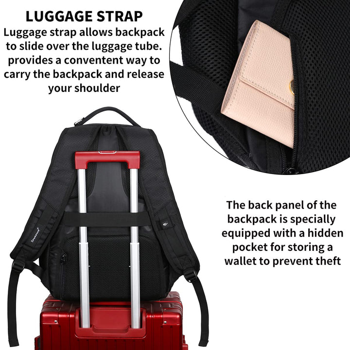 Travel Laptop Backpack Anti-Theft Bag with usb Charging Port and Password Lock Fit 16 Inch Laptops for Men Women