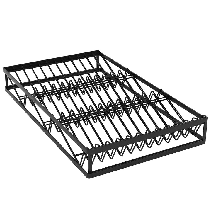 Expandable Spice Drawer Organizer Insert, Kitchen Spice Organizer Drawer, 3-Tier Spice Rack Organizer with Protection Railing (7.87 to 15.74 w) (Black)
