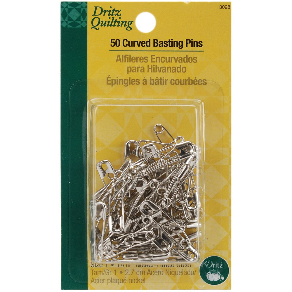 3028 Curved Basting Safety Pins, Size 1 (50-Count)