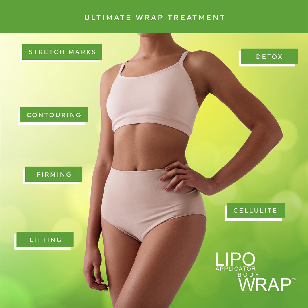 Ultimate Body Wrap Lipo Applicator Wrap 4 Contouring Body Wraps + Defining Conturing Gel