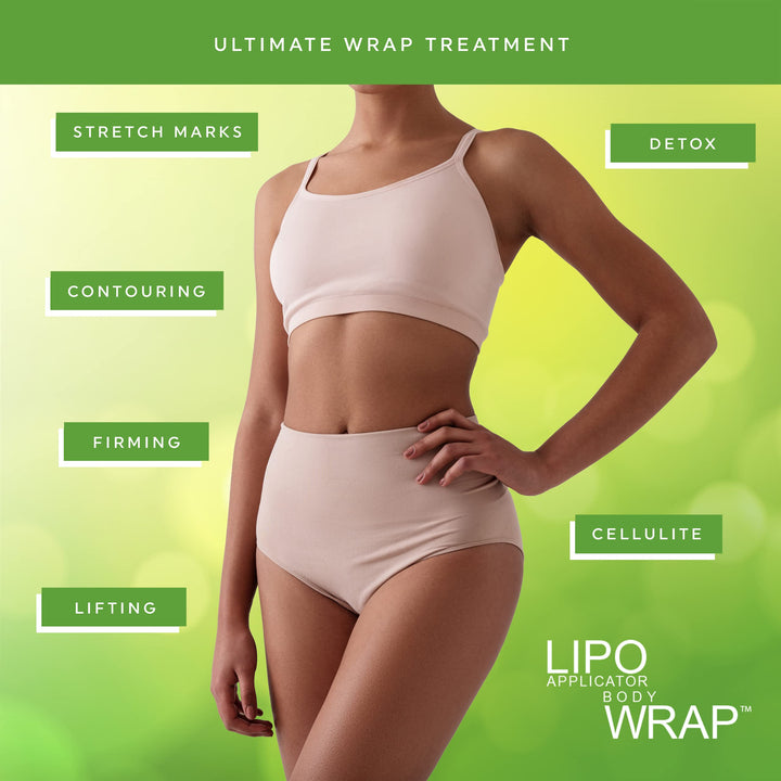 Ultimate Body Wrap Lipo Applicator Wrap 4 Contouring Body Wraps + Defining Conturing Gel