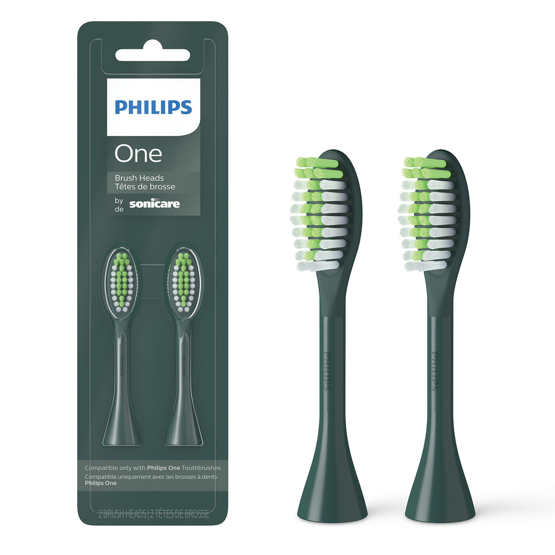 Philips One by Sonicare, 2 Brush Heads, Sage Green, BH1