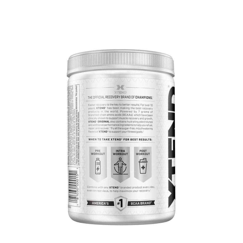 XTEND Original BCAA Powder 7g BCAA and 2.5g L-Glutamine, Sugar Free Post Workout Muscle Recovery Drink with Amino Acids for Men & Women, 30 Servings