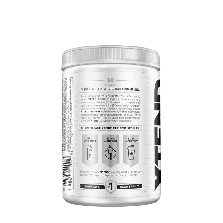 XTEND Original BCAA Powder 7g BCAA and 2.5g L-Glutamine, Sugar Free Post Workout Muscle Recovery Drink with Amino Acids for Men &amp; Women, 30 Servings