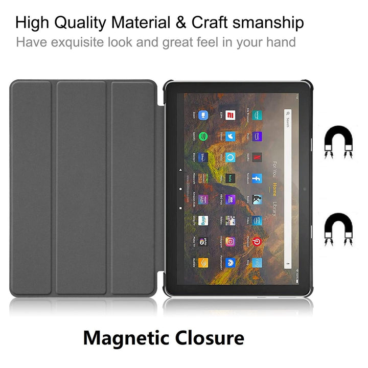 for Kindle Fire HD 10 case/HD 10 Plus case 2021 Released 11th Generation,PU Leather Smart Cover with Auto Wake/Sleep (City Night)