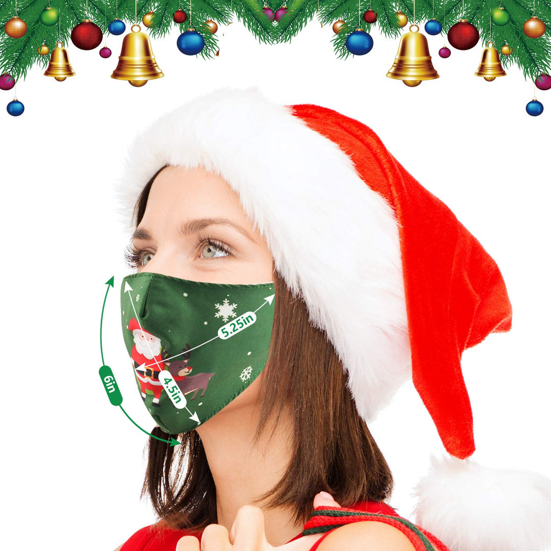 Christmas Face Mask Cotton Reusable Washable Adjustable