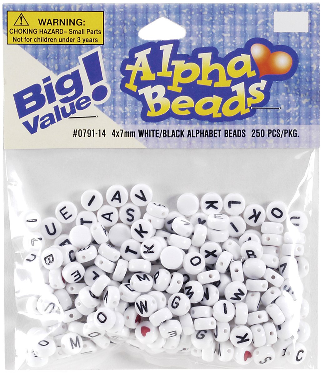 ALPHA BEADS 7mm Rnd (250 Piece), White