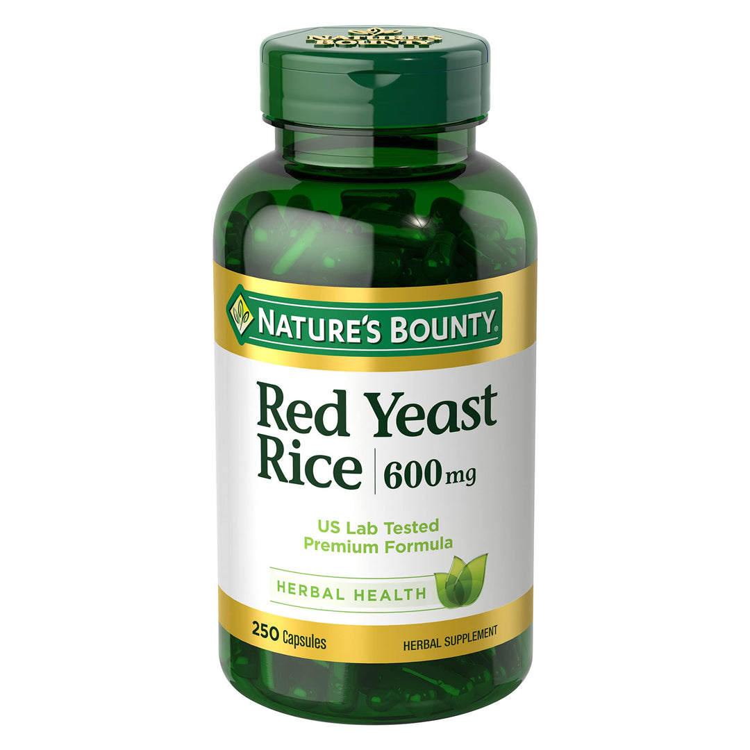 Nature&#39;s Bounty Red Yeast Rice, Herbal Supplement, 600mg, 250 Capsules