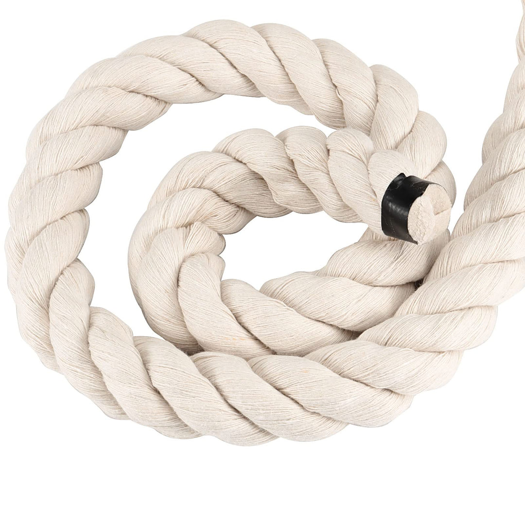 1 Inch x 50 Feet Natural Twisted Cotton Rope, Natural Thick Soft Rope, Cotton Craft Rope for Sports Tug of War, Outdoor Sports, Wedding, Home Decoration, Beige