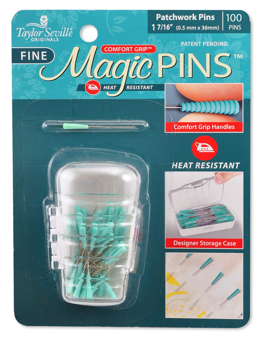 Comfort Grip Magic Pins Patchwork Fine-Quilting Supplies-Sewing Supplies-Sewing Notions-100 Count
