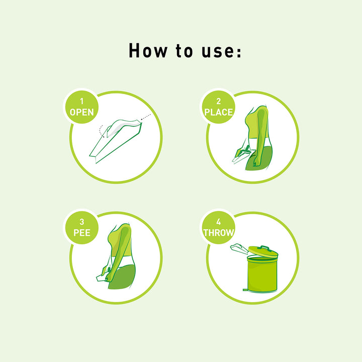 10 Funnels Disposable Female Urination Device for Women | Portable, Leak-proof Stand and Pee Funnels for Women, Girls| Public Toilets, Travel, Camping, Hiking and Outdoor Activities