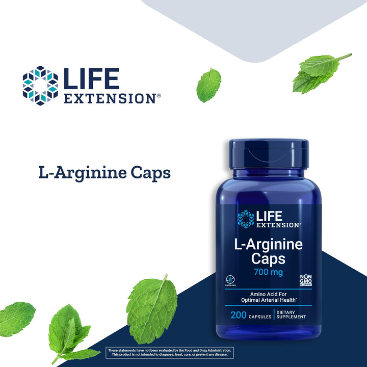 L-Arginine Caps - L-Arginine Supplement for Men and Women with Vitamin C - for Immune System Support and Cardiovascular Health -700 mg – Gluten-Free, Non-GMO – 200 Capsules