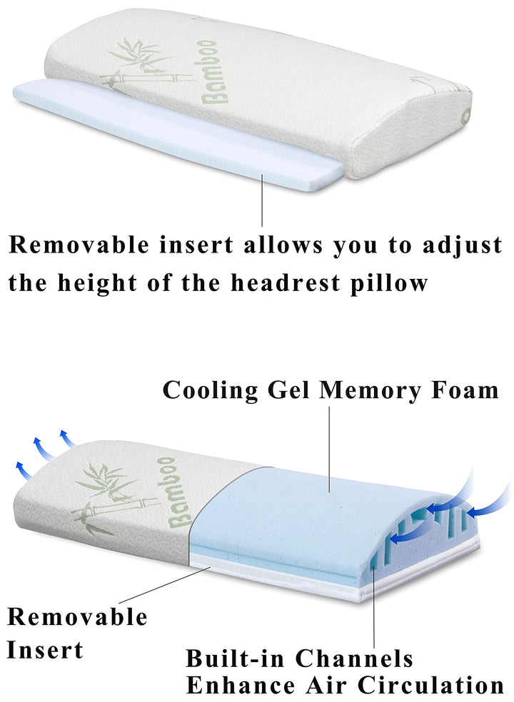 Foam Wedge Bed Pillow (25 x 24 x 12) with High Quality, Removable Cover