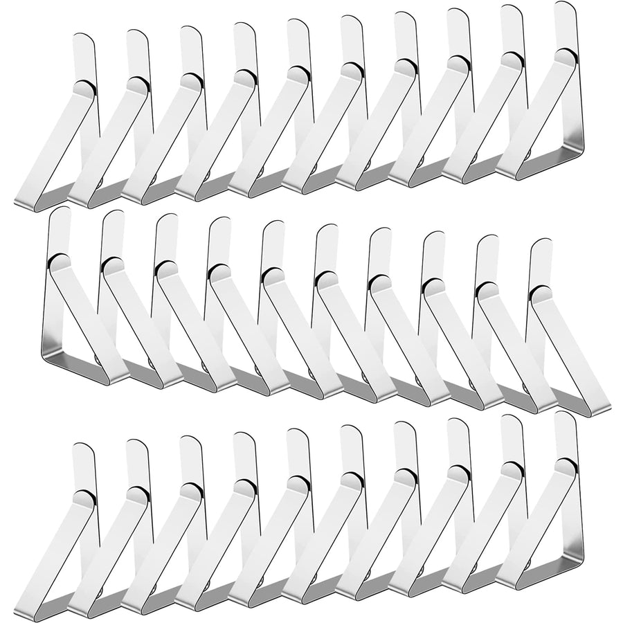 Tablecloth Clips 30 Packs Picnic Table Clips Flexible Stainless Steel Table Cloth Cover Clamps Table Cloth Holders Ideal for Picnics Marquees Weddings Graduation Party
