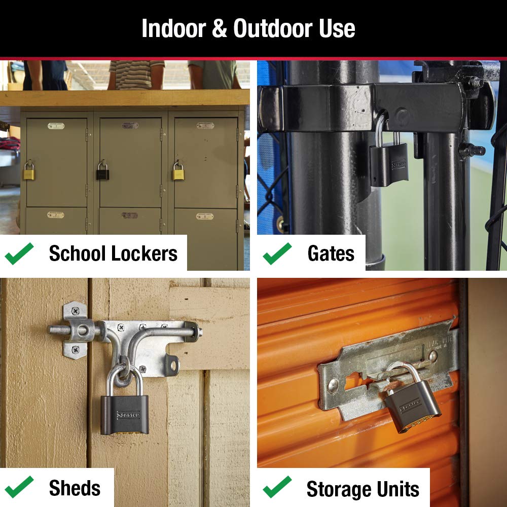 178D Set Your Own Combination Lock, 1 Pack, Black