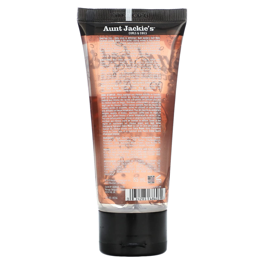 Aunt Jackie&#39;s Curl Boss Coconut Curling Gelee Travel Size 3oz