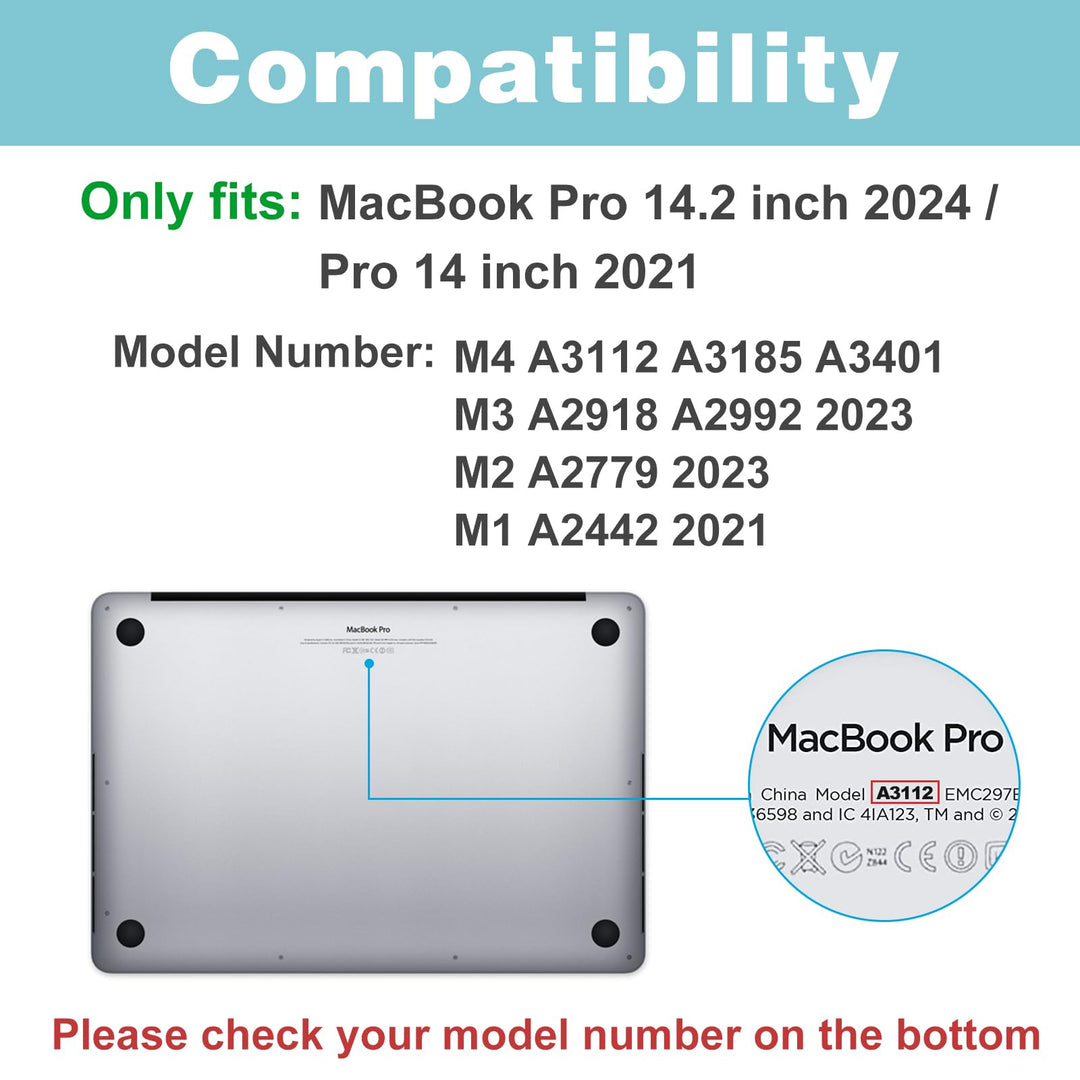 ProCase for MacBook Pro 14.2 inch 2024 M4 A3112 A3185 A