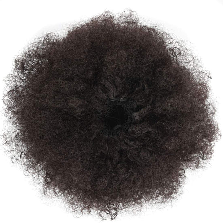 Afro Short Puff Ponytail Afro Puff Drawstring Ponytail Scrunchie Scrunchy Updo hairpieces hair piece Short Afo Kinky Curly Ponytail Hair Extensions (Colour 4#)